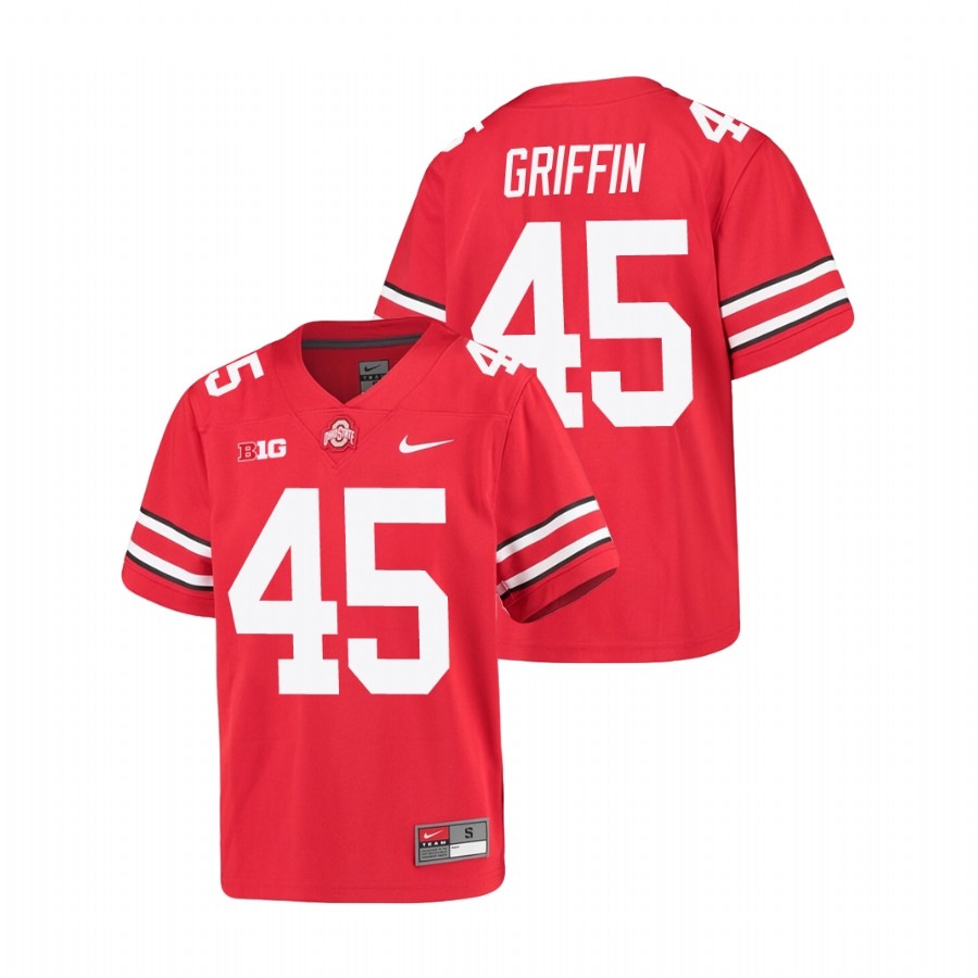 Ohio State Buckeyes Youth NCAA Archie Griffin #45 Scarlet Alumni Game College Football Jersey PQO8649NE